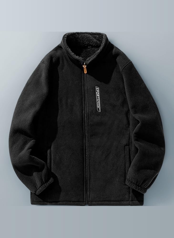 Amazon | [エムシング] フリース ジャケット ボア コート 裏起毛